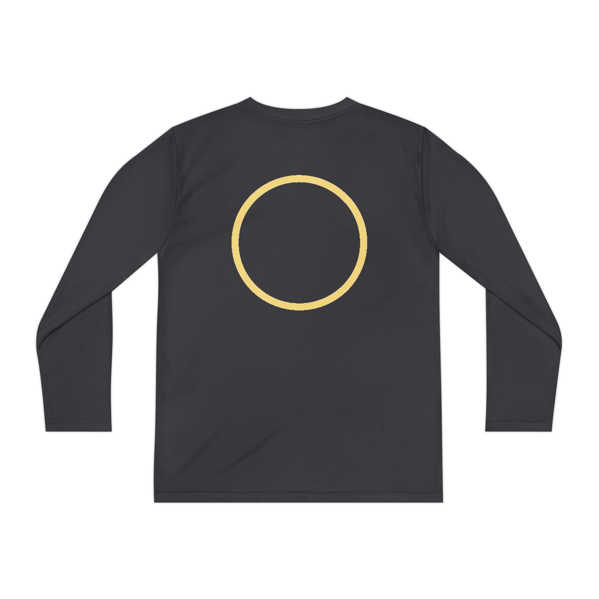 Eclipse-Youth Long Sleeve Tee — Minimal Gold Circle Back Logo