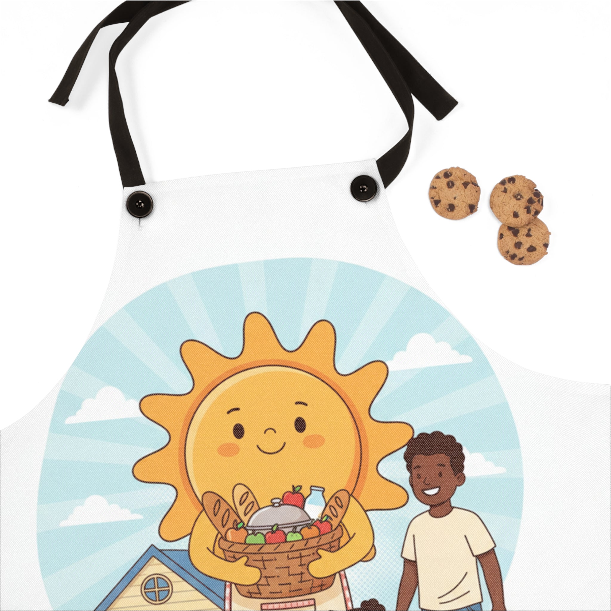 Khepri’s Sunny Family Kitchen Apron — 'Sun Providing Food' Nursing & Cooking Apron