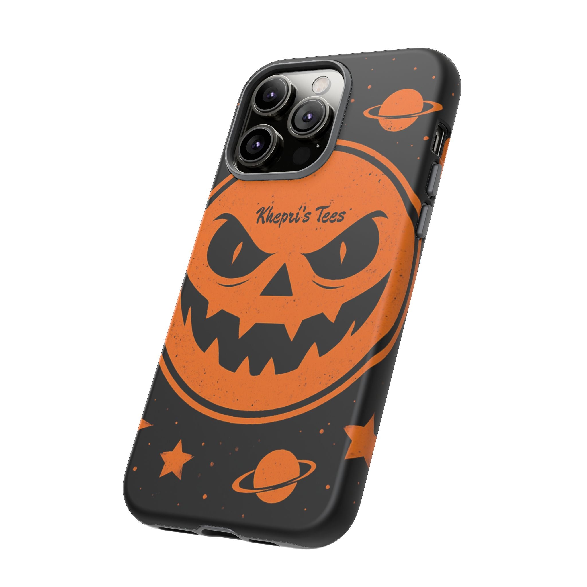 Halloween Monster Sun Phone Case, Spooky Cell Phone Cover, Tough Case for Halloween Lovers, Galaxy Print Phone Accessory, Kids & Adults Gift