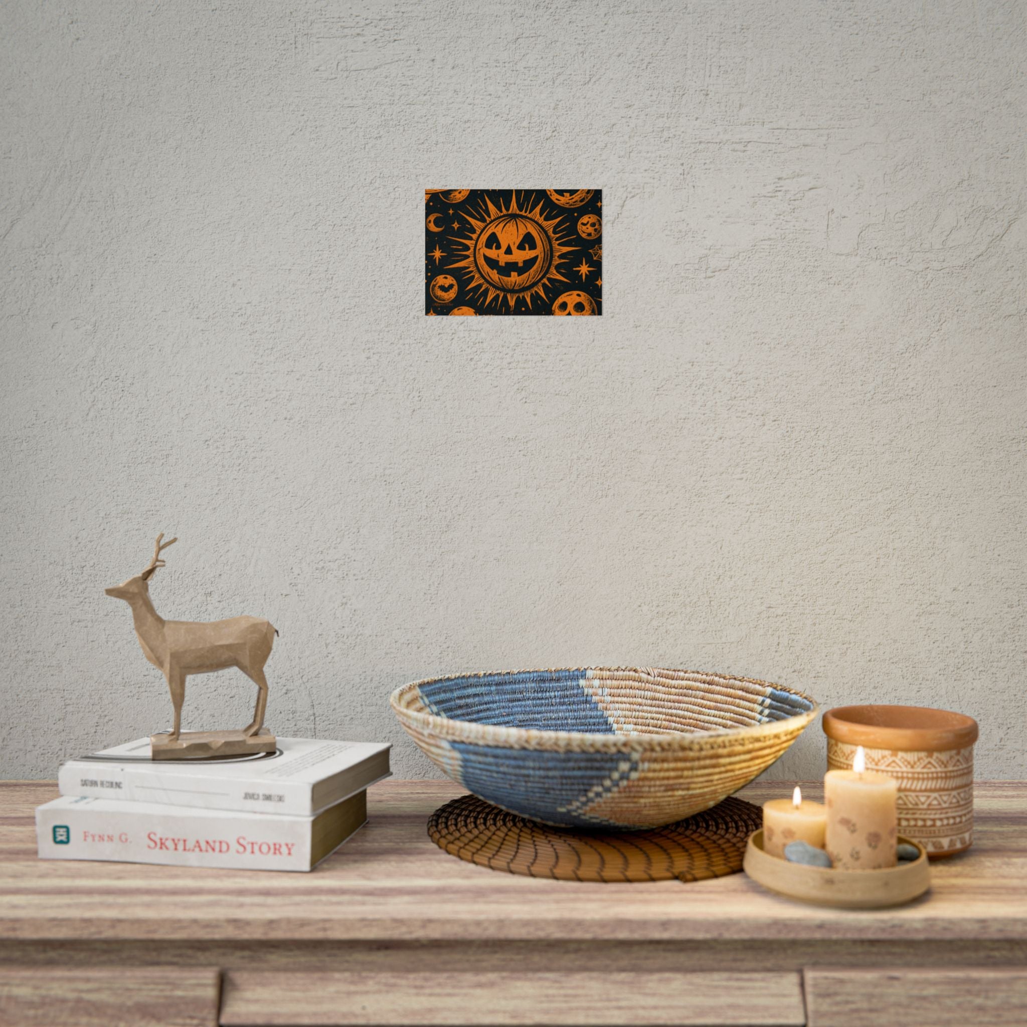 Sun & Friends- Halloween Rolled Poster, Spooky Wall Art, Fall Decor, Trick or Treat Print, Jack-o'-Lantern Home Decor